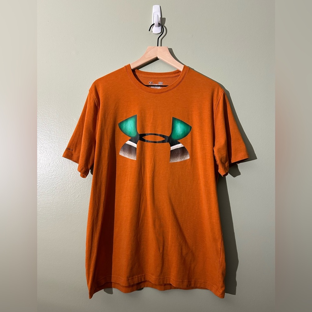 Under Armour Duck Logo Orange Short Sleeve Tee